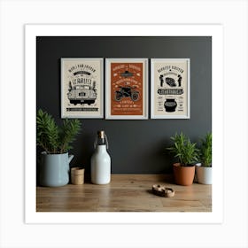 Three Framed Prints Art Print