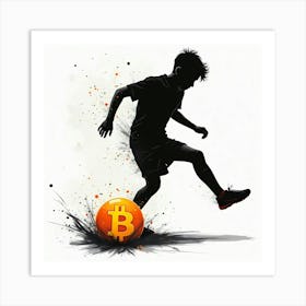 Bitcoin Soccer Player 1 Art Print