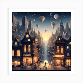 Night In The City 1 Art Print