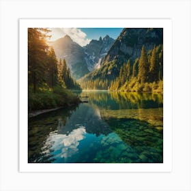 Lake In The Mountains 3 Art Print