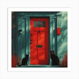 Red Door Art Print