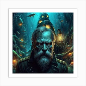 Man In The Sea Art Print