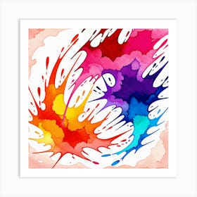 Watercolor Splash Art Print