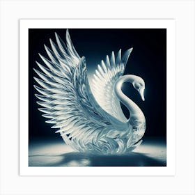 Ice Swan 1 Art Print