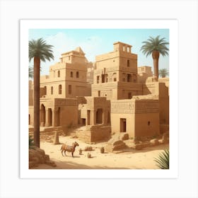 Egyptian Village Art Print