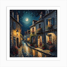 Night walk Art Print