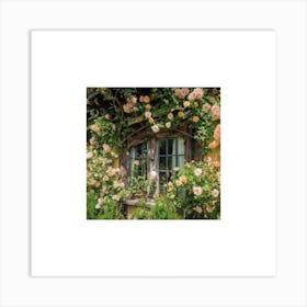 Roses On The Window Art Print