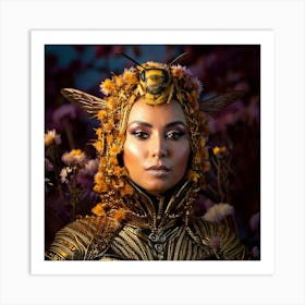 Firefly Regal Bee Human Hybrid In A Surreal Portrait 60146 (2) Art Print