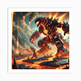 Flame Leviathan Art Print