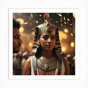 Egyptian Couple( pharaoh and ancient Egyptian ) Art Print