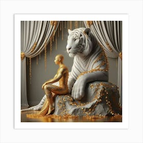 Golden Tiger Art Print