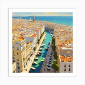 City By The Sea Art Print