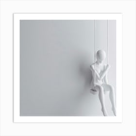 Portrait Of A Woman On A Swing Art Print