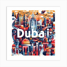 Dubai Cityscape 1 Art Print