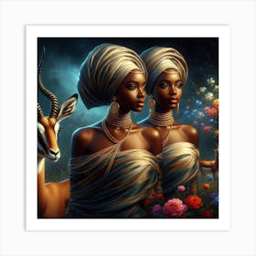 Two African Women 1 Art Print