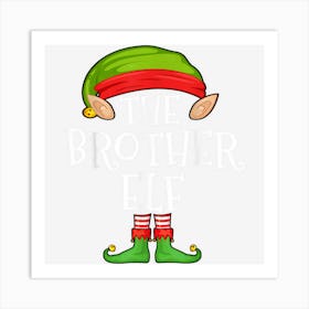 Xmas Brother Elf Matching Shirt Art Print