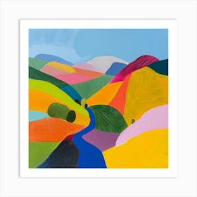 Colourful Abstract The Peak District England 2 Art Print