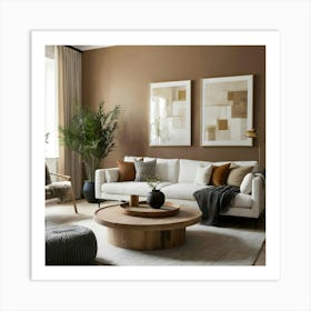 Neutral Living Room 2 Art Print