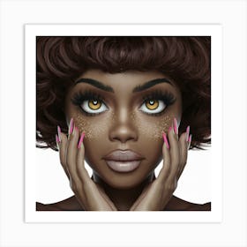 Portrait Of A Black Woman Art Print
