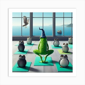 Frog Yoga Art Print