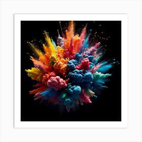 Colorful Powder Explosion 1 Art Print