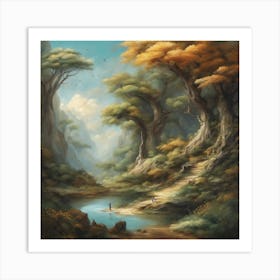 'River And Trees' Art Print