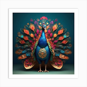 Peacock 4 Art Print