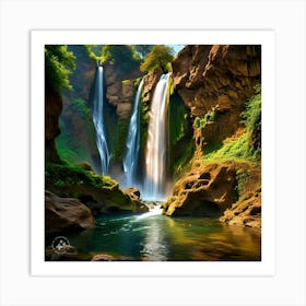 Awesome pics of water falling Art Print