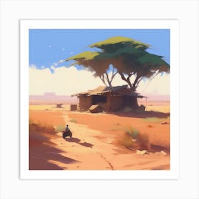 Shack In The Desert Art Print