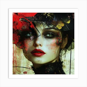 Woman In A Hat 2 Art Print