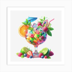 Tropical Cocktail 1 Art Print