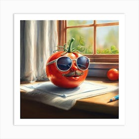 Tomato With Sunglasses 6 Art Print