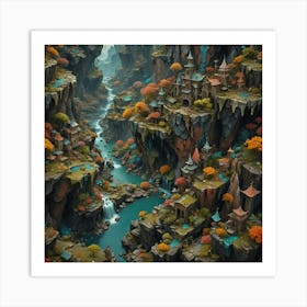 Fantasy Landscape Painting Art Print