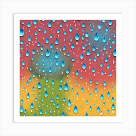 Raindrops On A Window 4 Art Print