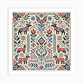 Swedish Folk Art Art Print