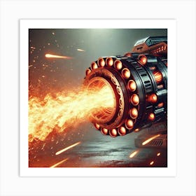 Elemental Artillery Fire Projectile Art Print