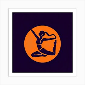 Illustration Of A Woman Engaged In A Yoga Pose Embodying Strength Balance And Flexibility For A Art Print