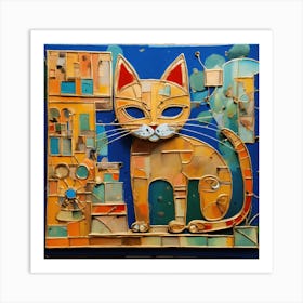 Cat In The City Art Print