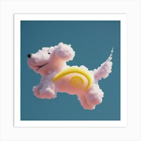 Poodle In The Sky Art Print