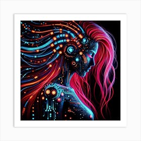 Futuristic Woman Art Print