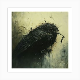 Crow Abstract Art Print