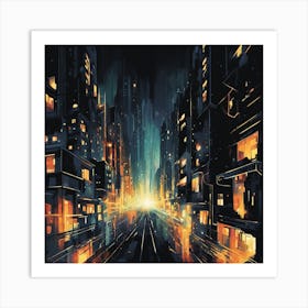 Futuristic City 3 Art Print