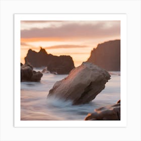 Sunset At The Cliffs Art Print