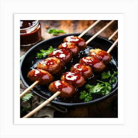 Korean Meatballs Art Print