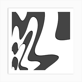 Black And White Abstract Art Print