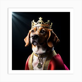 King Beagle Art Print