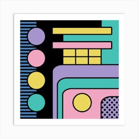 Streamline Moderne Retro Style Geometric Design Art Print