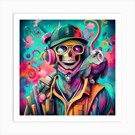 Nightmare on graffiti street Art Print