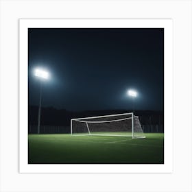 Soccer Field At Night 1 Art Print