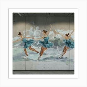 Ice Skaters 1 Art Print